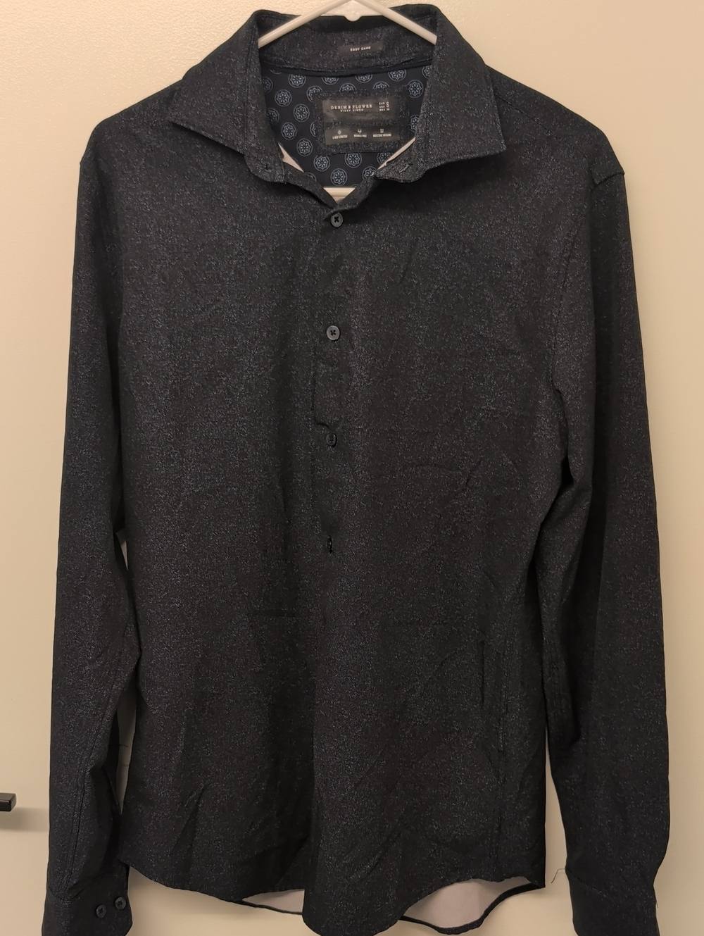 Ricky Singh Dark Charcoal Button-Front Shirt Jacket